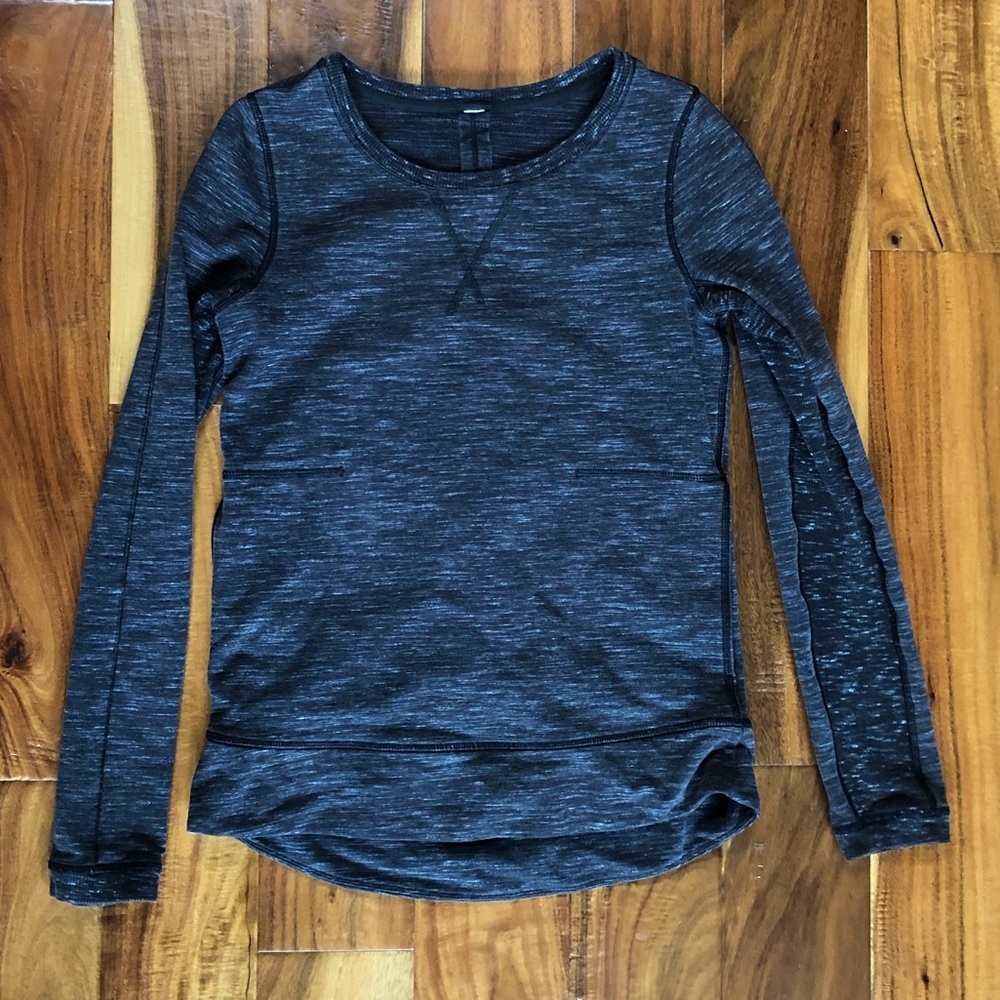 Lululemon sz 4 Space Dye Pullover Heather Gray